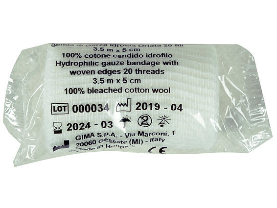 GAUZE BANDAGE 3,5 mx 5 cm - 12 st/förpackning