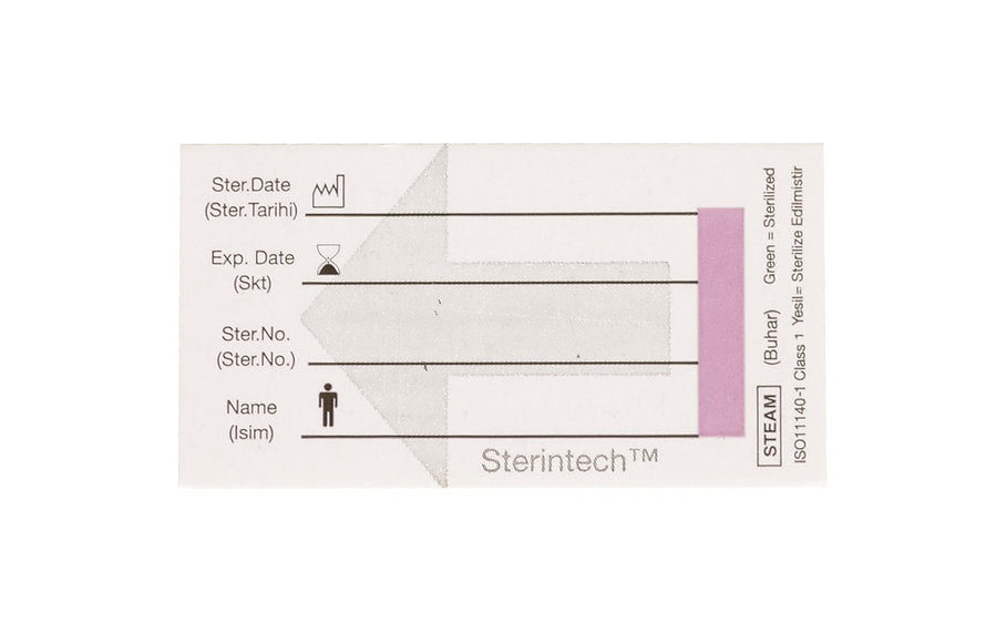 Steriliseringskort med ångindikator 68 x 37,5 mm - 250 st/förpackning