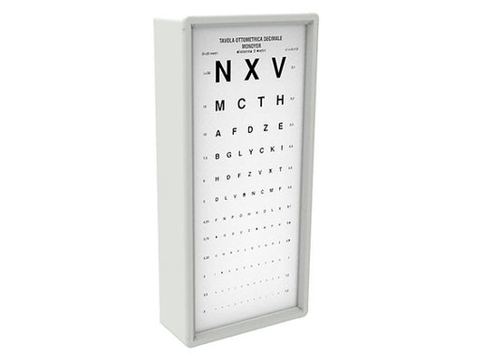 Monoyer Optometriskt diagram - 3m - Belysning