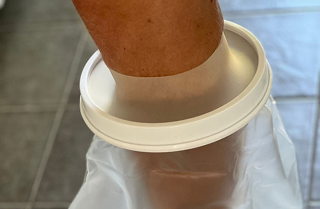 Duschskydd för gips / bandage, Fot