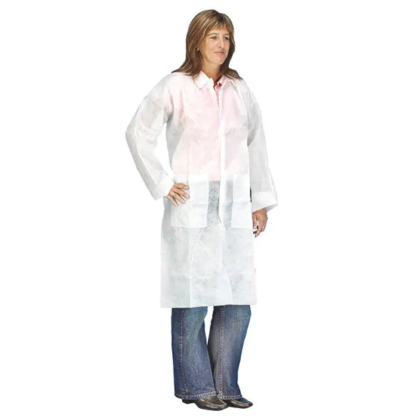 Mediware Besökare Engångsrock, med krage