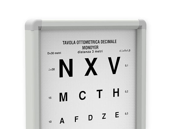 Monoyer Optometriskt diagram - 3m - Ej belysning