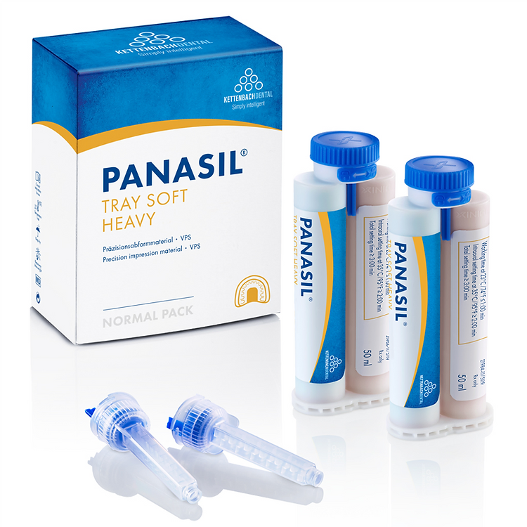 Panasil® Tray Soft Heavy, Normal Pack 2 x 50ml + 6 blandningsspetsar