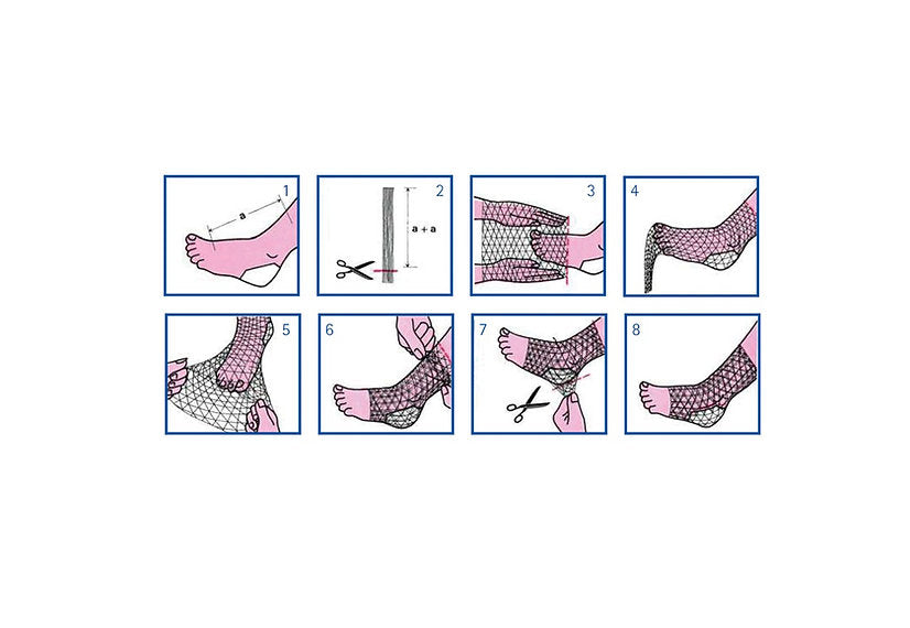 Surgifix® Elastiskt rörformigt nät - Fot/Armbåge/Arm - 10 st/förpackning