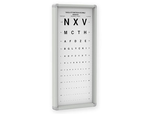 Monoyer Optometriskt diagram - 3m - Ej belysning