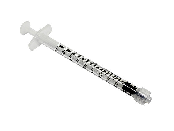 SPRUTOR - LUER LOCK - UTAN NÅL - 1 ml LLC - 100 st/förpackning