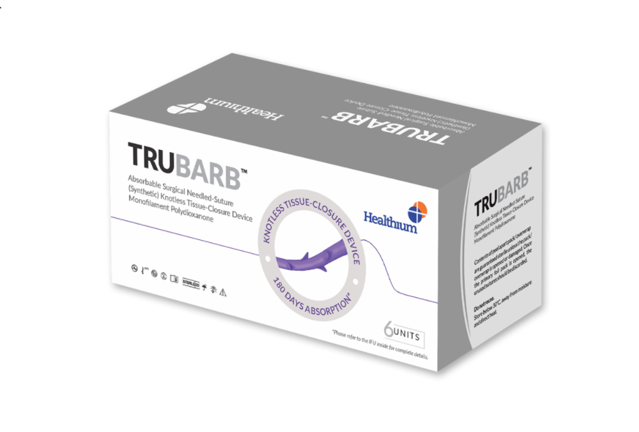 SUTUR TRUBARB ABSORBERANDE. Gauge 0 cirkel 1/2 nål 37mm - 45cm - violett - 6 st/förp