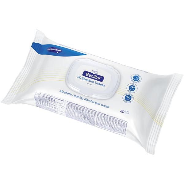 Bacillol 30 Sensitive Tissues 80st - 6 st/förpackning