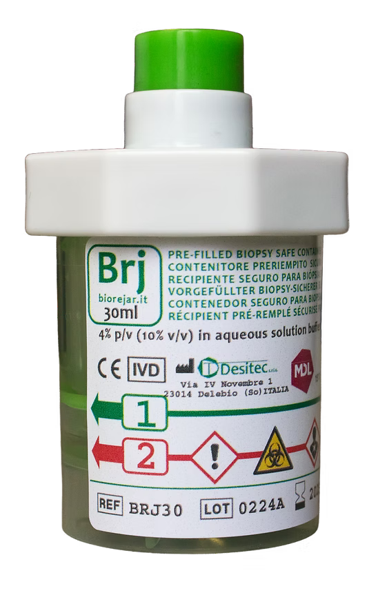 Biorejar - slutet formalinsystem för biopsiprover, 30 ml (25 st/förp)